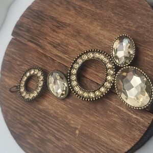 Egyptian luxe crystal hoop statement necklace pendant‎